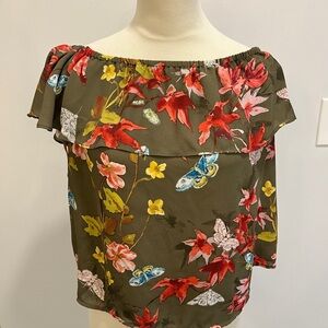 Floral Off-Shoulder Top Maeve women’s size XS
